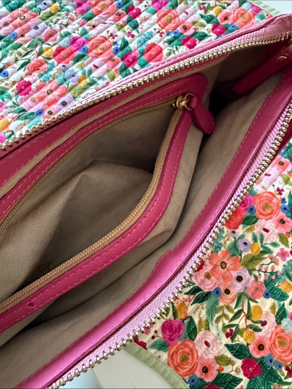 Brahmin Vintage Pink Leather Zippered Shoulder Bag - Picture 6 of 8